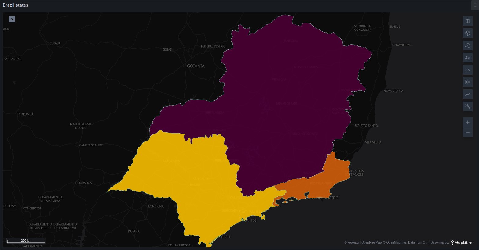 Brazilian states placed by name and drawn as a choropleth